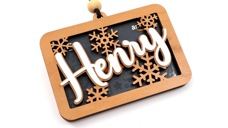 Personalized Gift Card Ornament ❄️