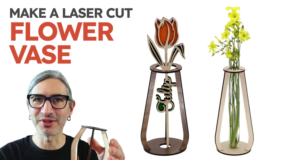 Laser Cut Flower Vase 🌷