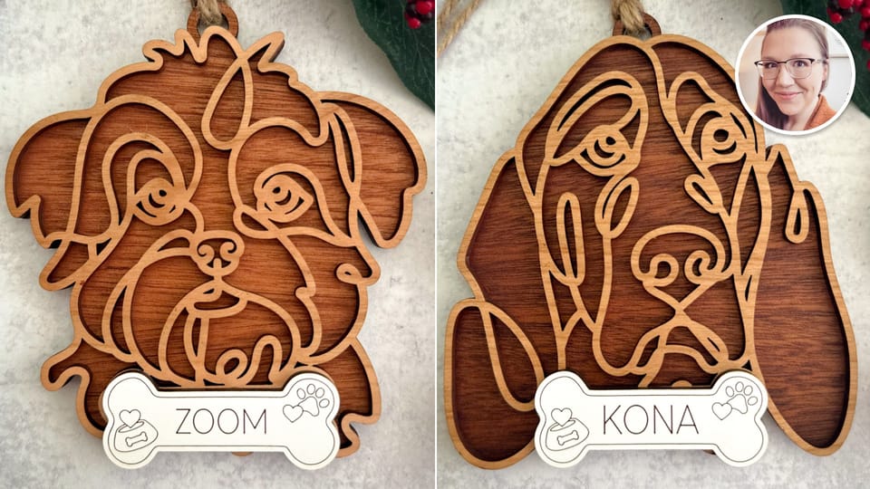 Line Art Dog Ornaments - Collab with Missa